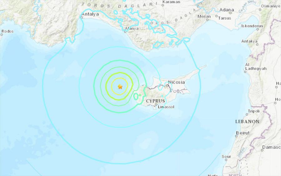 Ισχυρή σεισμική δόνηση ταρακούνησε την Κύπρο